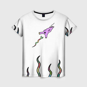 Женская футболка 3D с принтом Конфликт интересов в Курске, 100% полиэфир ( синтетическое хлопкоподобное полотно) | прямой крой, круглый вырез горловины, длина до линии бедер | 