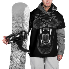 Накидка на куртку 3D с принтом Черная пантера в Курске, 100% полиэстер |  | big | black | cat | danger | jungle | king | leopard | panter | panther | picture | большая | большой | джунглей | джунгли | зубы | король | кот | кошка | леопард | мелками | опасная | опасный | охотник | пантера | пасть | рисунок | хищник | 