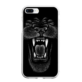 Чехол для iPhone 7Plus/8 Plus матовый с принтом Черная пантера в Курске, Силикон | Область печати: задняя сторона чехла, без боковых панелей | Тематика изображения на принте: big | black | cat | danger | jungle | king | leopard | panter | panther | picture | большая | большой | джунглей | джунгли | зубы | король | кот | кошка | леопард | мелками | опасная | опасный | охотник | пантера | пасть | рисунок | хищник | 
