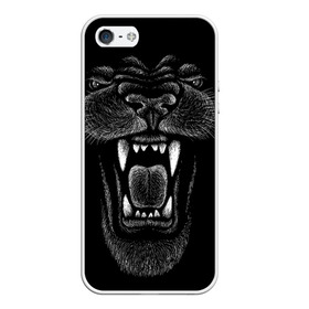 Чехол для iPhone 5/5S матовый с принтом Черная пантера в Курске, Силикон | Область печати: задняя сторона чехла, без боковых панелей | Тематика изображения на принте: big | black | cat | danger | jungle | king | leopard | panter | panther | picture | большая | большой | джунглей | джунгли | зубы | король | кот | кошка | леопард | мелками | опасная | опасный | охотник | пантера | пасть | рисунок | хищник | 