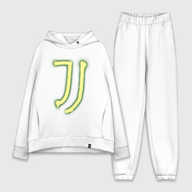 Женский костюм хлопок Oversize с принтом Juventus | Spray logo (2021) в Курске,  |  | 0x000000123 | juve | juventus | ronaldo | юве | ювентус