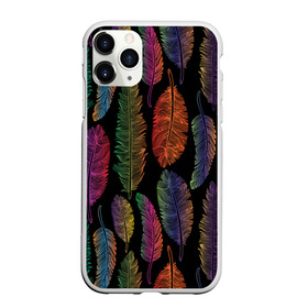 Чехол для iPhone 11 Pro матовый с принтом Неоновые перья в Курске, Силикон |  | color | colorful | colors | feather | feathers | gradient | light | lights | neon | волшебное | волшебные | градиент | краска | красочные | неон | неоновые | огни | перышки | перья | птиц | птицы | птичье | разноцветные | световое