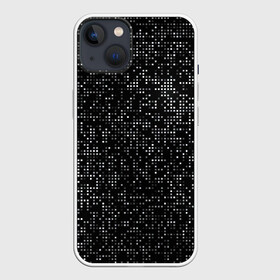 Чехол для iPhone 13 с принтом Блестящие полутона в Курске,  |  | Тематика изображения на принте: halftone | hi tech | net | nets | pattern | shiny | square | texture | web | битная | биты | блестит | блестящие | в квадратик | в клетку | в клеточку | в сетку | квадратики | квадраты | паттерн | полутона | светятся | светящиеся