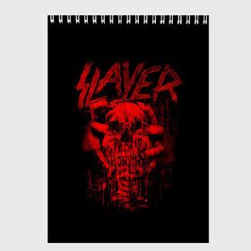 Скетчбук с принтом Slayer в Курске, 100% бумага
 | 48 листов, плотность листов — 100 г/м2, плотность картонной обложки — 250 г/м2. Листы скреплены сверху удобной пружинной спиралью | kerry king | musical group | repentless | slayer | tom araya | метал | том арайа | трэш