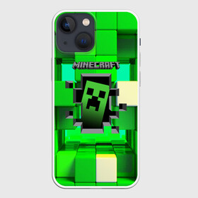 Чехол для iPhone 13 mini с принтом MINECRAFT в Курске,  |  | craft | creeper | dungeon | dungeons | earth | game | logo | mine | minecraft | mobile | online | дунгеонс | земля | зомби | игра | крипер | лого | майкрафт | майнкрафт | мобайл | онлайн | подземелье | подземелья