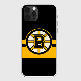 Чехол для iPhone 12 Pro с принтом BOSTON BRUINS NHL в Курске, силикон | область печати: задняя сторона чехла, без боковых панелей | black | boston | bruins | hockey | ice | logo | nhl | sport | usa | бостон | брюинз | логотип | нхл | спорт | хоккей