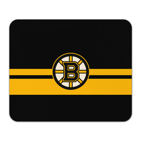 Коврик для мышки прямоугольный с принтом BOSTON BRUINS NHL в Курске, натуральный каучук | размер 230 х 185 мм; запечатка лицевой стороны | Тематика изображения на принте: black | boston | bruins | hockey | ice | logo | nhl | sport | usa | бостон | брюинз | логотип | нхл | спорт | хоккей