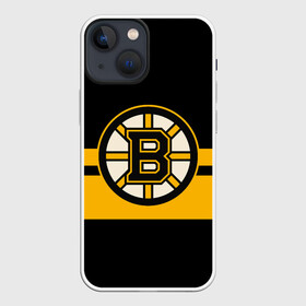 Чехол для iPhone 13 mini с принтом BOSTON BRUINS NHL в Курске,  |  | black | boston | bruins | hockey | ice | logo | nhl | sport | usa | бостон | брюинз | логотип | нхл | спорт | хоккей