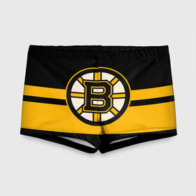 Детские купальные плавки 3D с принтом BOSTON BRUINS NHL в Курске, Полиэстер 85%, Спандекс 15% | Слитный крой, подклад по переду изделия, узкие бретели | Тематика изображения на принте: black | boston | bruins | hockey | ice | logo | nhl | sport | usa | бостон | брюинз | логотип | нхл | спорт | хоккей