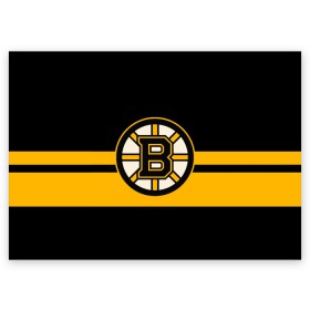 Поздравительная открытка с принтом BOSTON BRUINS NHL в Курске, 100% бумага | плотность бумаги 280 г/м2, матовая, на обратной стороне линовка и место для марки
 | Тематика изображения на принте: black | boston | bruins | hockey | ice | logo | nhl | sport | usa | бостон | брюинз | логотип | нхл | спорт | хоккей