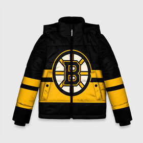 Зимняя куртка для мальчиков 3D с принтом BOSTON BRUINS NHL в Курске, ткань верха — 100% полиэстер; подклад — 100% полиэстер, утеплитель — 100% полиэстер | длина ниже бедра, удлиненная спинка, воротник стойка и отстегивающийся капюшон. Есть боковые карманы с листочкой на кнопках, утяжки по низу изделия и внутренний карман на молнии. 

Предусмотрены светоотражающий принт на спинке, радужный светоотражающий элемент на пуллере молнии и на резинке для утяжки | black | boston | bruins | hockey | ice | logo | nhl | sport | usa | бостон | брюинз | логотип | нхл | спорт | хоккей