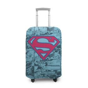Чехол для чемодана 3D с принтом Man of steel в Курске, 86% полиэфир, 14% спандекс | двустороннее нанесение принта, прорези для ручек и колес | man | steel | superman | vdzajul | супермен | супермэн