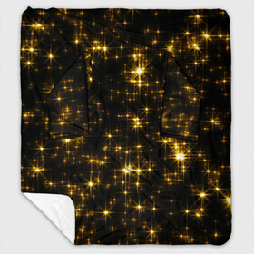 Плед с рукавами с принтом Золотые звёзды в Курске, 100% полиэстер | Закругленные углы, все края обработаны. Ткань не мнется и не растягивается. Размер 170*145 | блеск | звёзды | золото | ночь | сияние | темнота | черный