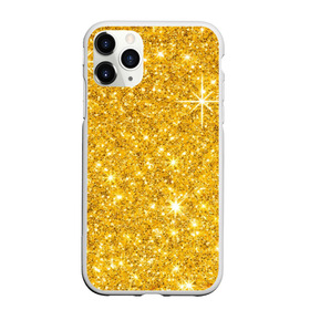 Чехол для iPhone 11 Pro Max матовый с принтом Золотой блеск в Курске, Силикон |  | Тематика изображения на принте: блеск | золото | сияние | стразы