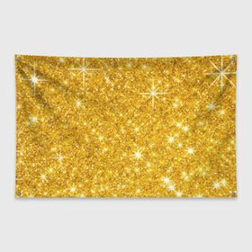 Флаг-баннер с принтом Золотой блеск в Курске, 100% полиэстер | размер 67 х 109 см, плотность ткани — 95 г/м2; по краям флага есть четыре люверса для крепления | блеск | золото | сияние | стразы