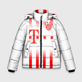 Зимняя куртка для мальчиков 3D с принтом FC Bayern Munchen 2020 в Курске, ткань верха — 100% полиэстер; подклад — 100% полиэстер, утеплитель — 100% полиэстер | длина ниже бедра, удлиненная спинка, воротник стойка и отстегивающийся капюшон. Есть боковые карманы с листочкой на кнопках, утяжки по низу изделия и внутренний карман на молнии. 

Предусмотрены светоотражающий принт на спинке, радужный светоотражающий элемент на пуллере молнии и на резинке для утяжки | bayern | bayern amateure | bayern munchen | champions league | fc bayern munchen | germany | munchen | бавария | германия | левандовски | лига чемпионов | мюнхен | рибери | роббен