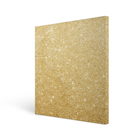 Холст квадратный с принтом Золотой песок в Курске, 100% ПВХ |  | блеск | блёстки | золото | песок | розовое золото | розовый | сияние | стразы