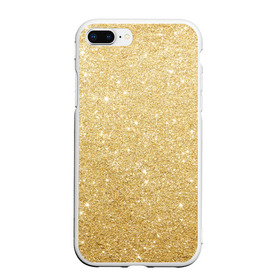 Чехол для iPhone 7Plus/8 Plus матовый с принтом Золотой песок в Курске, Силикон | Область печати: задняя сторона чехла, без боковых панелей | блеск | блёстки | золото | песок | розовое золото | розовый | сияние | стразы