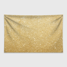 Флаг-баннер с принтом Золотой песок в Курске, 100% полиэстер | размер 67 х 109 см, плотность ткани — 95 г/м2; по краям флага есть четыре люверса для крепления | блеск | блёстки | золото | песок | розовое золото | розовый | сияние | стразы