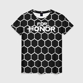 Женская футболка 3D с принтом FOR HONOR в Курске, 100% полиэфир ( синтетическое хлопкоподобное полотно) | прямой крой, круглый вырез горловины, длина до линии бедер | for honor | game | за честь | игра | онор | фор хонор