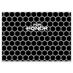 Поздравительная открытка с принтом FOR HONOR в Курске, 100% бумага | плотность бумаги 280 г/м2, матовая, на обратной стороне линовка и место для марки
 | for honor | game | за честь | игра | онор | фор хонор