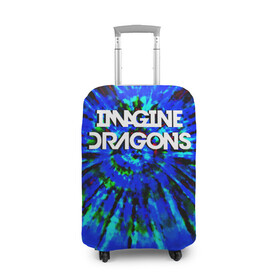 Чехол для чемодана 3D с принтом IMAGINE DRAGONS в Курске, 86% полиэфир, 14% спандекс | двустороннее нанесение принта, прорези для ручек и колес | dan reynolds | imagine dragons | rock | дэн рейнольдс | рок