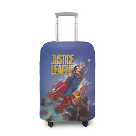 Чехол для чемодана 3D с принтом Justice League в Курске, 86% полиэфир, 14% спандекс | двустороннее нанесение принта, прорези для ручек и колес | batman | flesh | justice league movie | superman | vdpartat | бетмен | лига справедливости | супермен | флеш