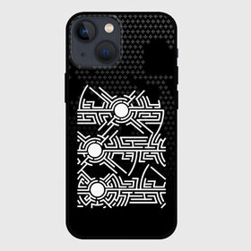 Чехол для iPhone 13 mini с принтом МП (OKO) в Курске,  |  | Тематика изображения на принте: pattern | textures | абстракция | волны | вселенная | геометрия | графика | дизайн | дыра | знак | иероглиф | кибер | киберпанк | космос | крест | лабиринт | линии | лого | луна | око | оригинал | орнамент | панк