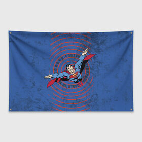 Флаг-баннер с принтом Faster в Курске, 100% полиэстер | размер 67 х 109 см, плотность ткани — 95 г/м2; по краям флага есть четыре люверса для крепления | man | steel | superman | vdzajul | супермен | супермэн