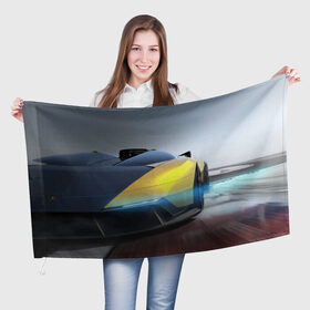 Флаг 3D с принтом Lamborghini в Курске, 100% полиэстер | плотность ткани — 95 г/м2, размер — 67 х 109 см. Принт наносится с одной стороны | bolide | car | italy | lamborghini | motorsport | power.prestige | автомобиль | автоспорт | болид | италия | ламборгини | мощь | престиж