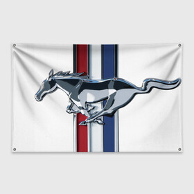 Флаг-баннер с принтом Ford Mustang в Курске, 100% полиэстер | размер 67 х 109 см, плотность ткани — 95 г/м2; по краям флага есть четыре люверса для крепления | ford | mustang | мустанг. маштна. автомобиль. крутая машина. форд мустанг