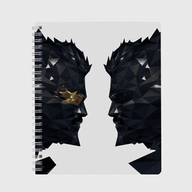 Тетрадь с принтом Deus Ex(спина) в Курске, 100% бумага | 48 листов, плотность листов — 60 г/м2, плотность картонной обложки — 250 г/м2. Листы скреплены сбоку удобной пружинной спиралью. Уголки страниц и обложки скругленные. Цвет линий — светло-серый
 | adam jensen | cyberpunk | deus ex | eidos montreal | games | human revolution | low poly | mankind divided | square enix | адам дженсен | бог из | игры | киберпанк
