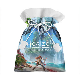 Подарочный 3D мешок с принтом Horizon Forbidden West в Курске, 100% полиэстер | Размер: 29*39 см | aloy | guerrilla games | horizon forbidden west | hunt | zero dawn | горизонт | запретный запад | игры | нулевой рассвет | охота | элой