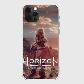 Чехол для iPhone 12 Pro с принтом Horizon Forbidden West в Курске, силикон | область печати: задняя сторона чехла, без боковых панелей | aloy | guerrilla games | horizon forbidden west | hunt | zero dawn | горизонт | запретный запад | игры | нулевой рассвет | охота | элой