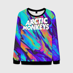 Мужской свитшот 3D с принтом ARCTIC MONKEYS в Курске, 100% полиэстер с мягким внутренним слоем | круглый вырез горловины, мягкая резинка на манжетах и поясе, свободная посадка по фигуре | alex turner | arctic monkeys | rock | алекс тернер | арктик манкис | рок