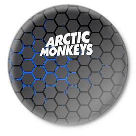 Значок с принтом ARCTIC MONKEYS в Курске,  металл | круглая форма, металлическая застежка в виде булавки | alex turner | arctic monkeys | rock | алекс тернер | арктик манкис | рок