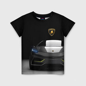 Детская футболка 3D с принтом Lamborghini URUS в Курске, 100% гипоаллергенный полиэфир | прямой крой, круглый вырез горловины, длина до линии бедер, чуть спущенное плечо, ткань немного тянется | bolide | car | italy | lamborghini | motorsport | power.prestige | автомобиль | автоспорт | болид | италия | ламборгини | мощь | престиж
