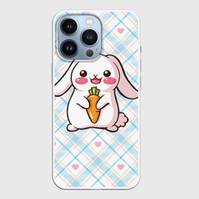 Чехол для iPhone 13 Pro с принтом Милый зайка в Курске,  |  | веган | вегетарианец | животное | зайцы | зайчик | зайчонок | заяц | кролик | кроль | крольчонок | овощи | пушистик