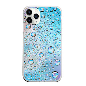 Чехол для iPhone 11 Pro матовый с принтом Капли голубой роса стекло вода в Курске, Силикон |  | Тематика изображения на принте: вода | градиент | для всех | дождь | капли | летний | на каждый день | обычный | окно | поверхность | повседневный | размытость | роса | стекло