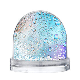 Снежный шар с принтом Капли голубой роса стекло вода в Курске, Пластик | Изображение внутри шара печатается на глянцевой фотобумаге с двух сторон | вода | градиент | для всех | дождь | капли | летний | на каждый день | обычный | окно | поверхность | повседневный | размытость | роса | стекло