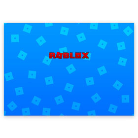 Поздравительная открытка с принтом Roblox в Курске, 100% бумага | плотность бумаги 280 г/м2, матовая, на обратной стороне линовка и место для марки
 | blox | game | gamer | minecraft | roblox | roblox logo | игра | казуальная игра | конструктор | раблокс | роблок | роблоки | роблокс | роблокс лого | роблокс логотип