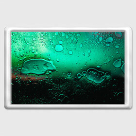 Магнит 45*70 с принтом Зеленые капли клетки в Курске, Пластик | Размер: 78*52 мм; Размер печати: 70*45 | биология | вода | градиент | для всех | дождь | капли | клетки | летний | на каждый день | обычный | окно | поверхность | повседневный | размытость | роса | стекло