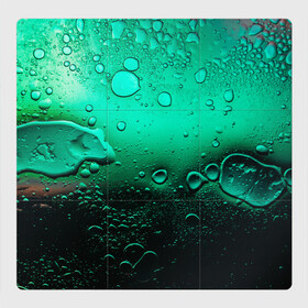 Магнитный плакат 3Х3 с принтом Зеленые капли клетки в Курске, Полимерный материал с магнитным слоем | 9 деталей размером 9*9 см | биология | вода | градиент | для всех | дождь | капли | клетки | летний | на каждый день | обычный | окно | поверхность | повседневный | размытость | роса | стекло