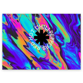 Поздравительная открытка с принтом Red Hot Chili Peppers в Курске, 100% бумага | плотность бумаги 280 г/м2, матовая, на обратной стороне линовка и место для марки
 | Тематика изображения на принте: music | red hot chili peppers | rhcp | rock | музыка | перцы | рок