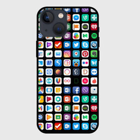 Чехол для iPhone 13 mini с принтом Iphone and Apps Icons в Курске,  |  | Тематика изображения на принте: android | apk | apps | icon | iphone | iphone and apps icons | social | айфон | андроид | значок | приложение