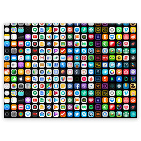 Поздравительная открытка с принтом Iphone and Apps Icons в Курске, 100% бумага | плотность бумаги 280 г/м2, матовая, на обратной стороне линовка и место для марки
 | android | apk | apps | icon | iphone | iphone and apps icons | social | айфон | андроид | значок | приложение