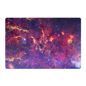 Магнитный плакат 3Х2 с принтом Огненный разлом в Курске, Полимерный материал с магнитным слоем | 6 деталей размером 9*9 см | арт | желтый | звёзды | космос | красный | облако | синий | сияние | фиолетовый | яркие цвета