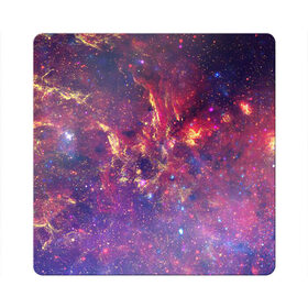 Магнит виниловый Квадрат с принтом Огненный разлом в Курске, полимерный материал с магнитным слоем | размер 9*9 см, закругленные углы | арт | желтый | звёзды | космос | красный | облако | синий | сияние | фиолетовый | яркие цвета