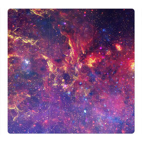 Магнитный плакат 3Х3 с принтом Огненный разлом в Курске, Полимерный материал с магнитным слоем | 9 деталей размером 9*9 см | арт | желтый | звёзды | космос | красный | облако | синий | сияние | фиолетовый | яркие цвета