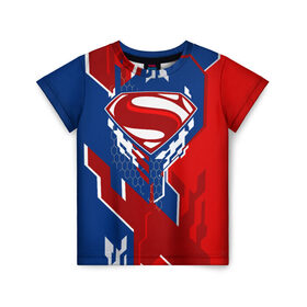 Детская футболка 3D с принтом Знак Супермен в Курске, 100% гипоаллергенный полиэфир | прямой крой, круглый вырез горловины, длина до линии бедер, чуть спущенное плечо, ткань немного тянется | Тематика изображения на принте: justice league movie | superman logo | vdpartat | геометрия | знаки | лига справедливости | логотипы | символы | супермен